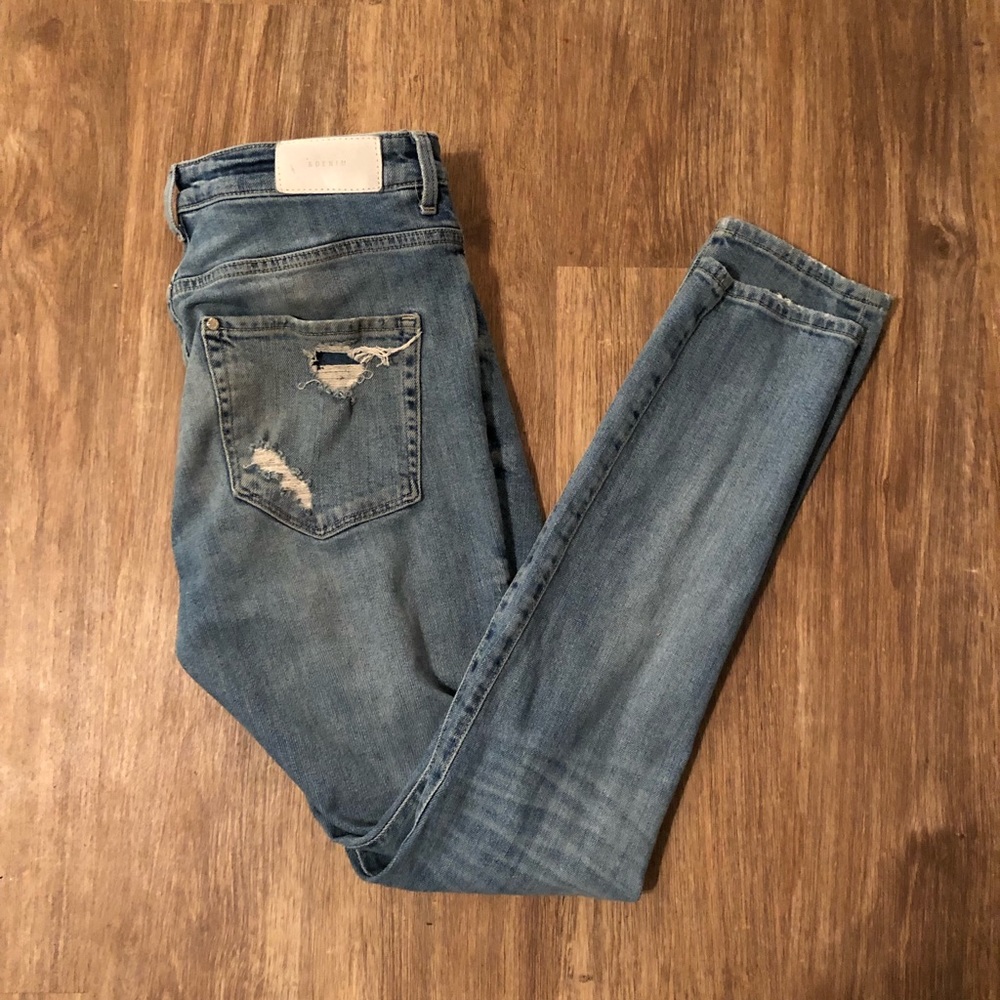 H&M High Waist Distressed Jeans